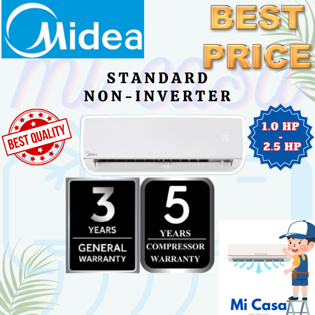 SARAWAK SABAH EAST MALAYSIA MIDEA R32 AIRCOND NON-INVERTER , STANDARD ...