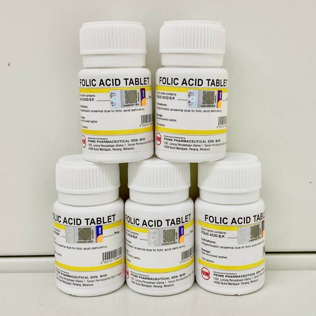 Prime folic acid 100's(Exp July 2024) | Shopee Malaysia