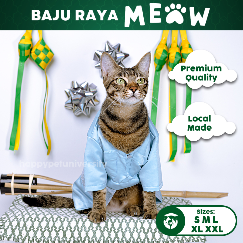 [BUATAN MAS] BLUE Premium Baju Melayu Kucing Baju Kurung Baju Raya ...