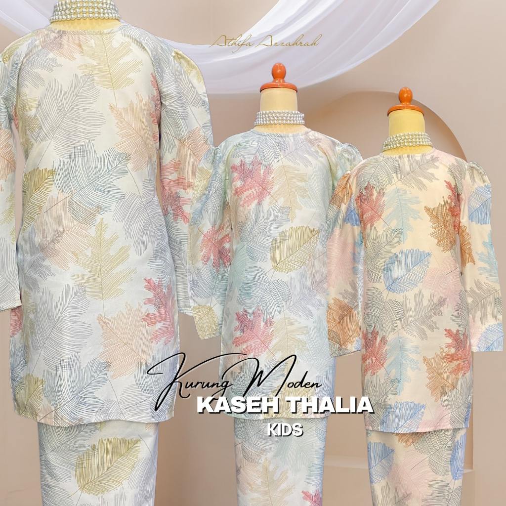 Baju Kurung THALIA KIDS By ATHIFA AZZAHRAH Moden Floral | Cotton ...