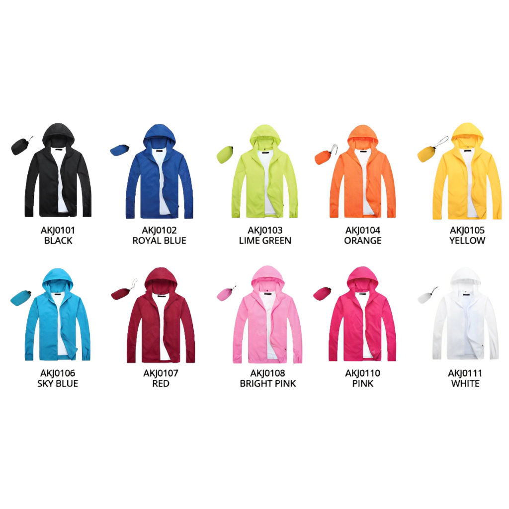 ULTIFRESH Beam 100% Light Weight Polyester Jacket AKJ01 Unisex ...