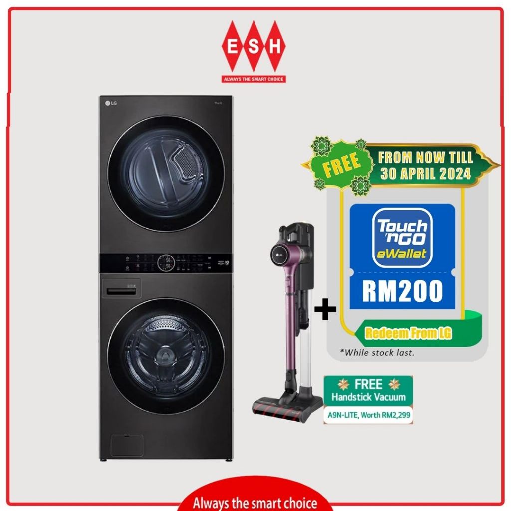 LG WT2116SHB 21kg WashTower™ AllInOne Stacked Washer Dryer Shopee