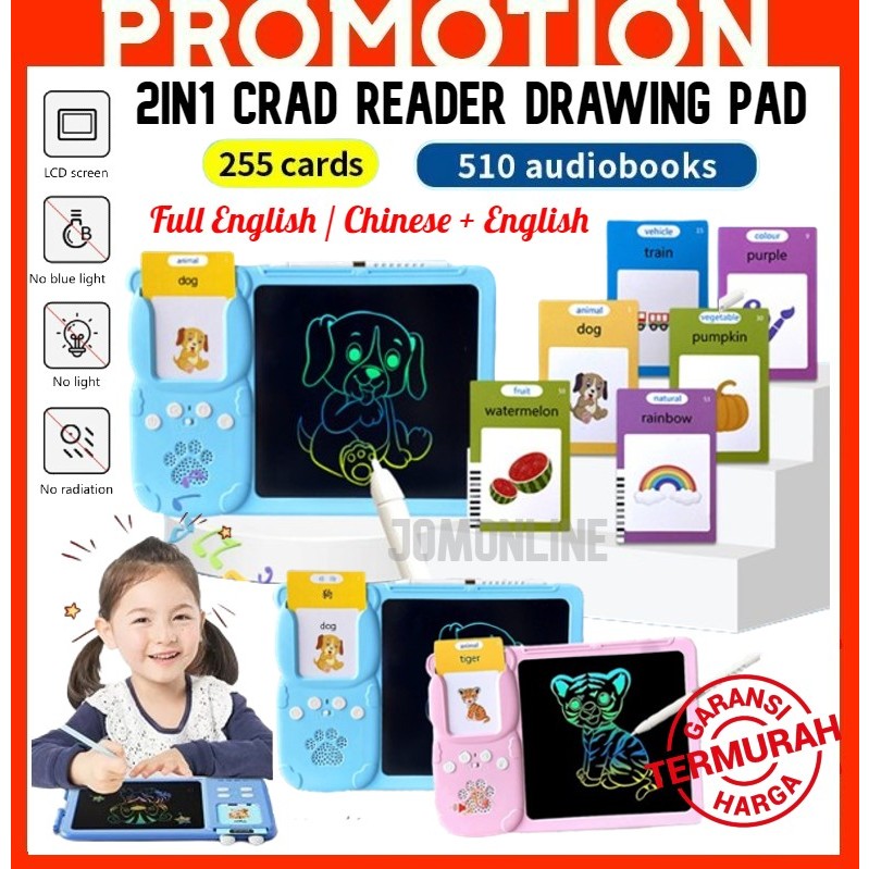 ~Ship From KL~ 2in1 educational card reader learning toy Flash card ...