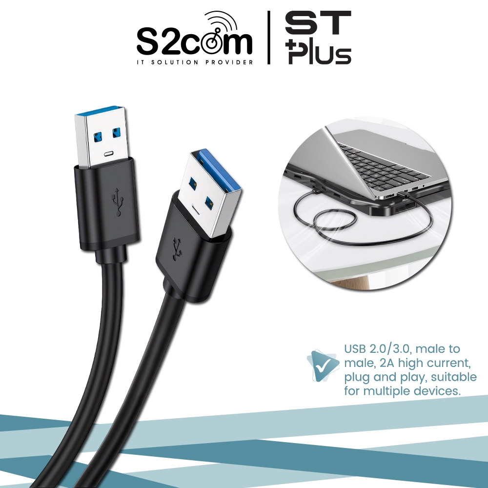 USB 2.0/3.0 Male to Male AM-AM Cable 1.5/5Meter | Shopee Malaysia