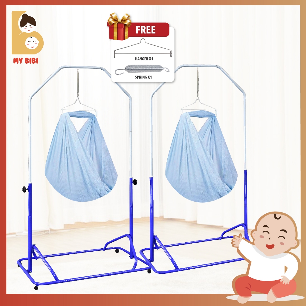 (New Design) Baby Spring Cot Stand Rangka Buaian Baby Cradle Swing ...