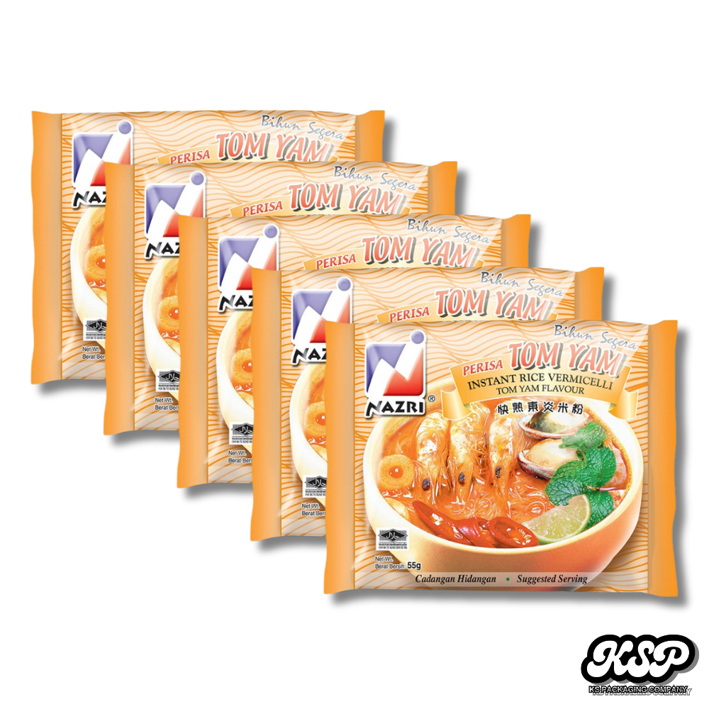 55g x 5pcs Nazri Instant Rice Vermicelli Tom Yam Flavour Bihun Segera ...