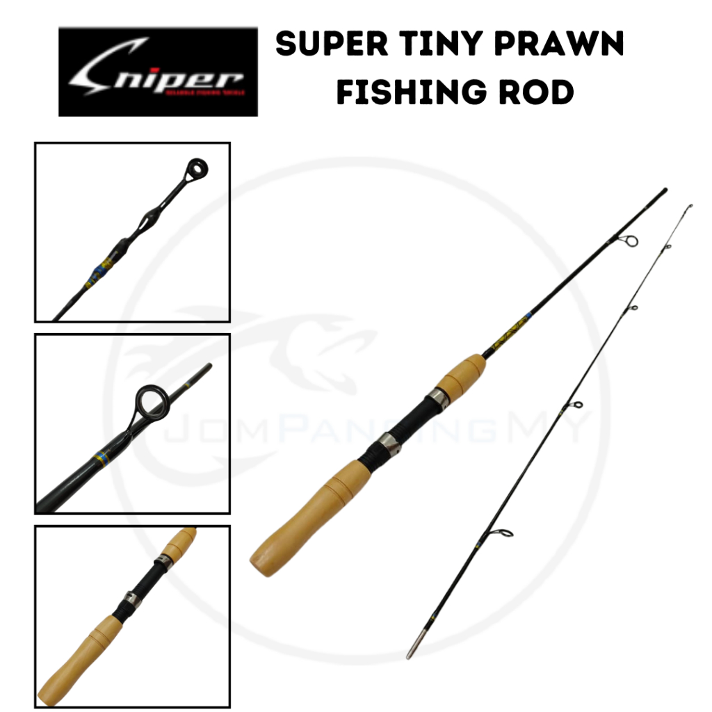 Sniper Super Tiny Spinning Fishing Prawn Rod Joran Pancing Udang Galah ...