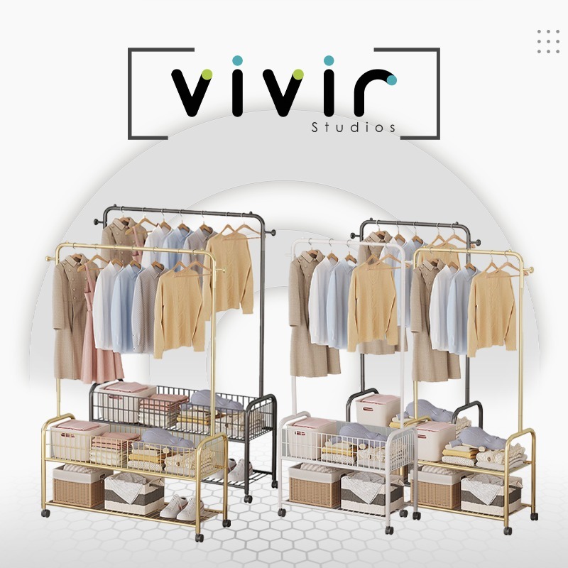VIVIR Multifunctional PSD Clothes Rack Bedroom Cloth Organizer Hanger ...