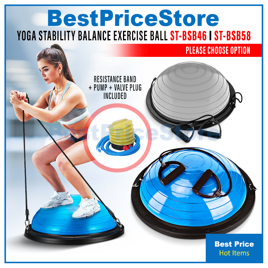 Bosu Ball Trainer 46cm 58cm Yoga Balance Disc Gym Workout Balls Exercise  Training Semicircle Bola Gym BSB46 BSB58