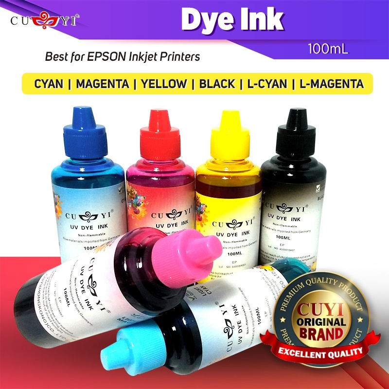 CUYI Dye Ink 100ml for EP | CANON | BROTHER Printer With good PH Vivid ...