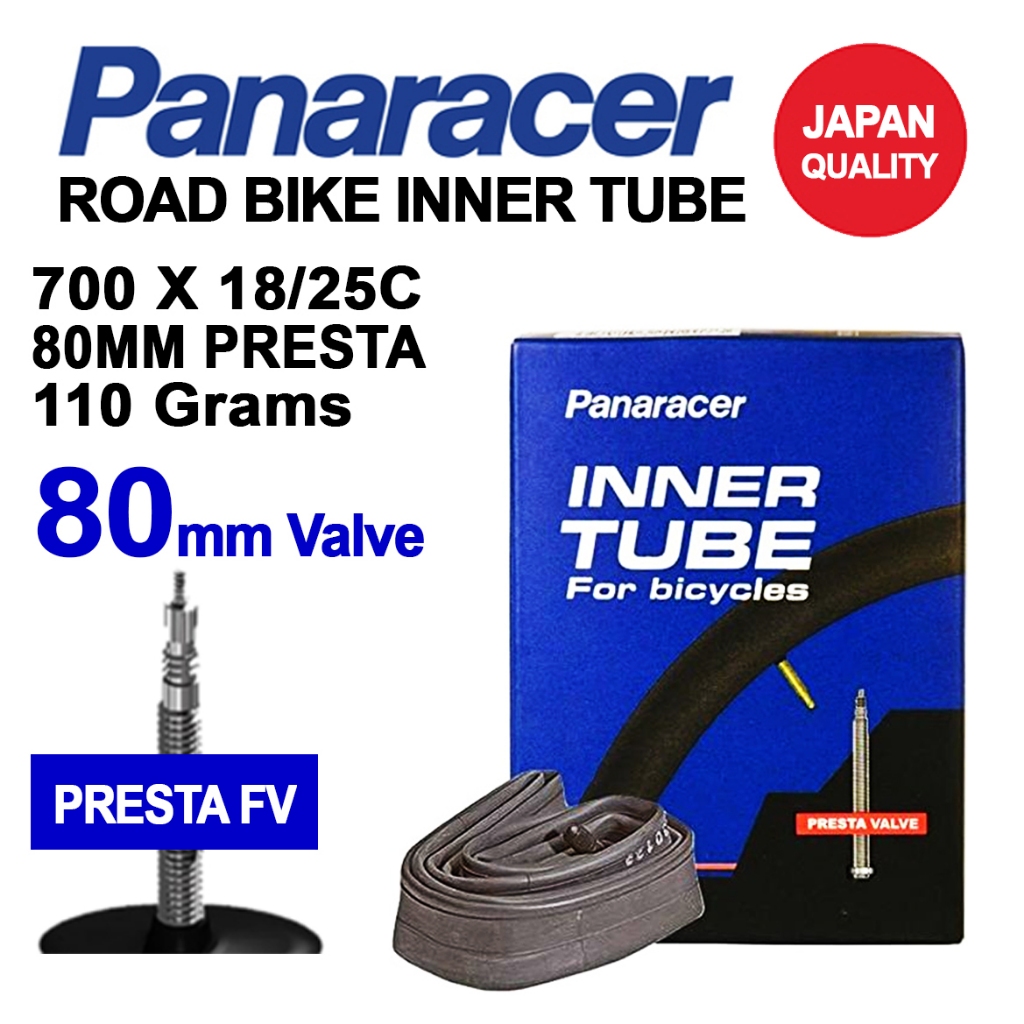 PANARACER Japan Road Bike Inner Tube 700c 25c 35c 60mm 80mm Presta FV