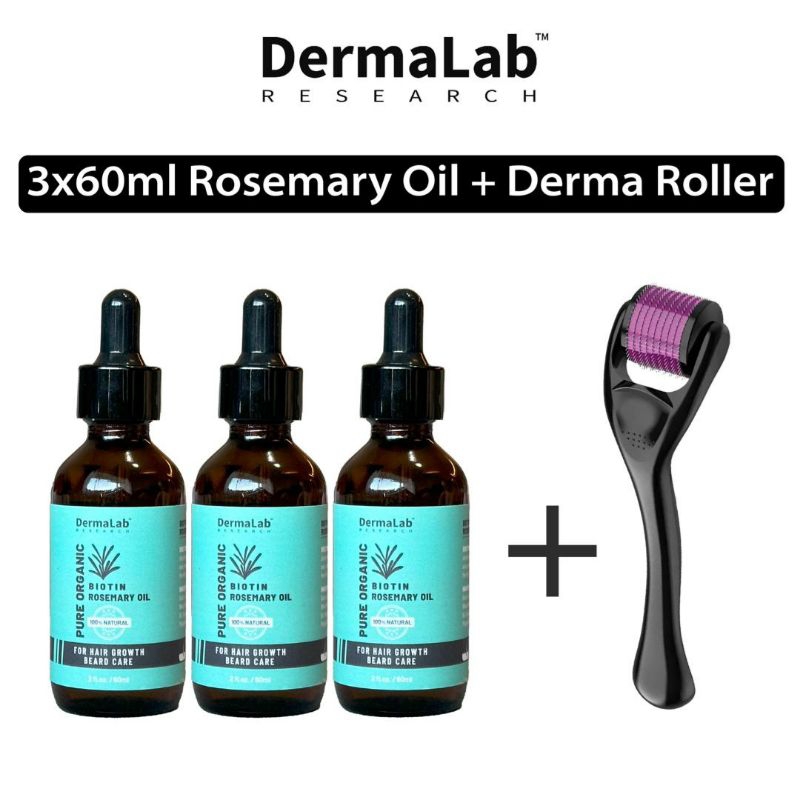 DERMALAB Hair Volumizing and skin moisturizer Organic Biotin Rosemary ...