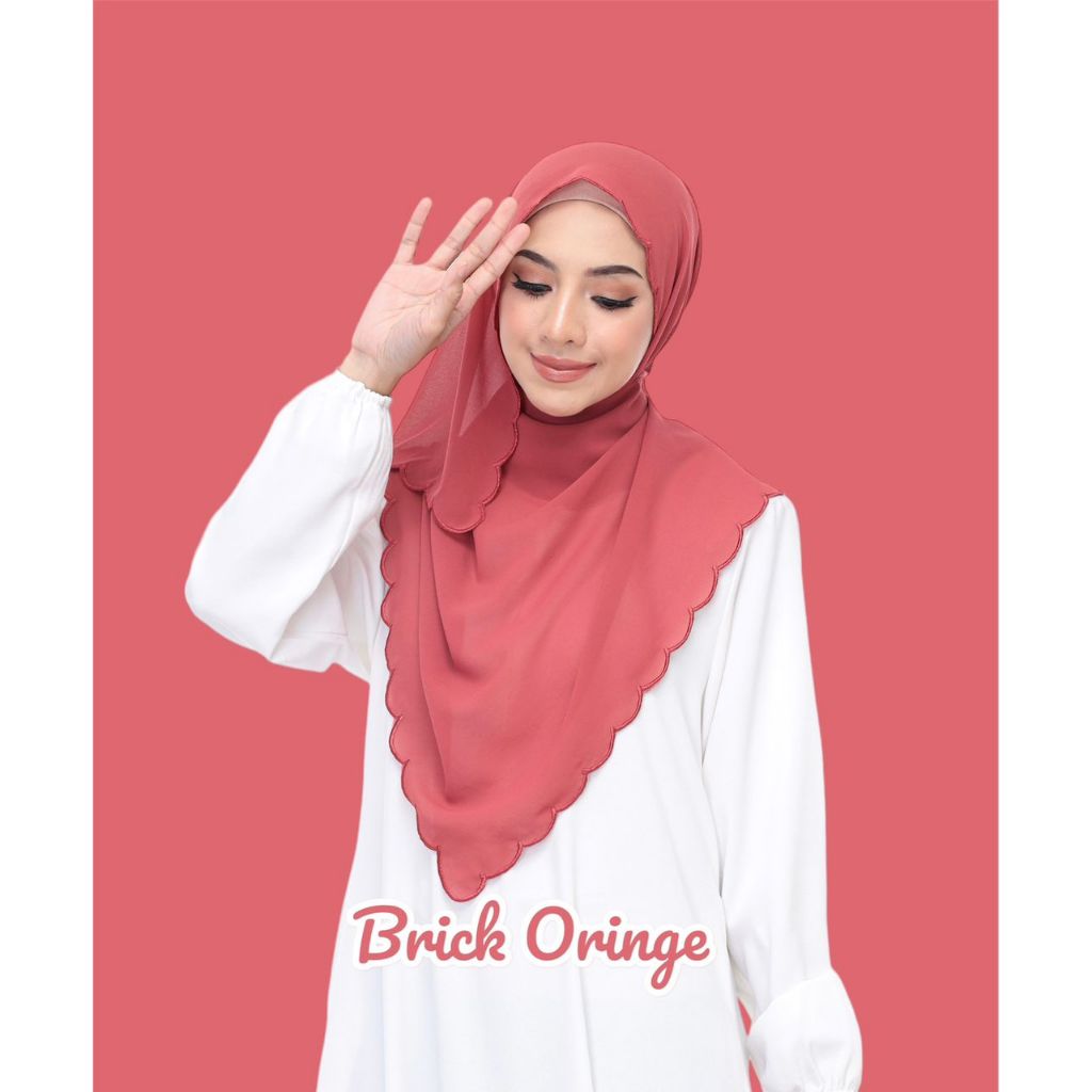 Shawl chifoon sulam embroidery murah premium Ready stock in Malaysia