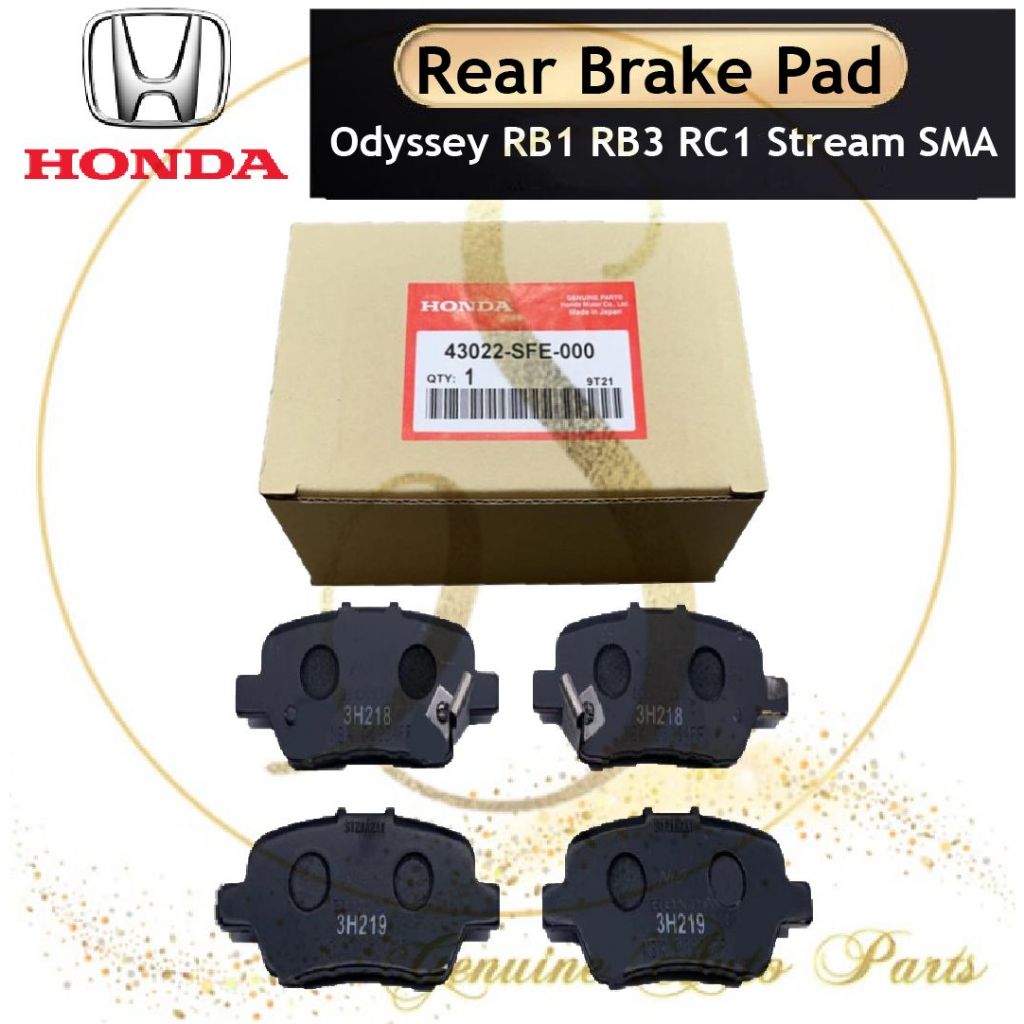 (100 ORIGINAL JAPAN) REAR BRAKE PAD HONDA STREAM RN6 RN8 RSZ SMA