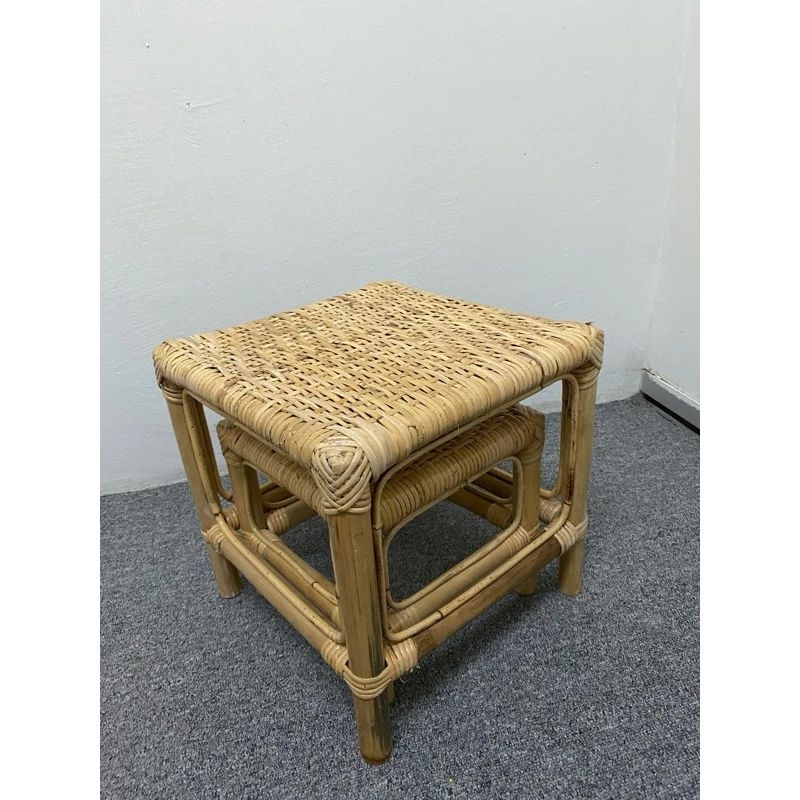 Bangku Rotan / Rattan stool | Shopee Malaysia