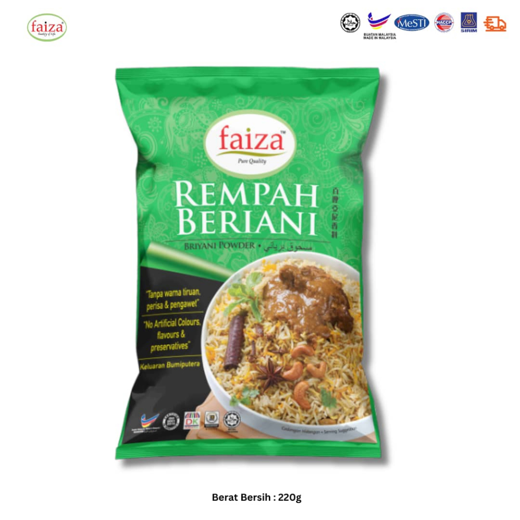 Rempah Beriani 220gm 1 Pc Faiza Spices Shopee Malaysia