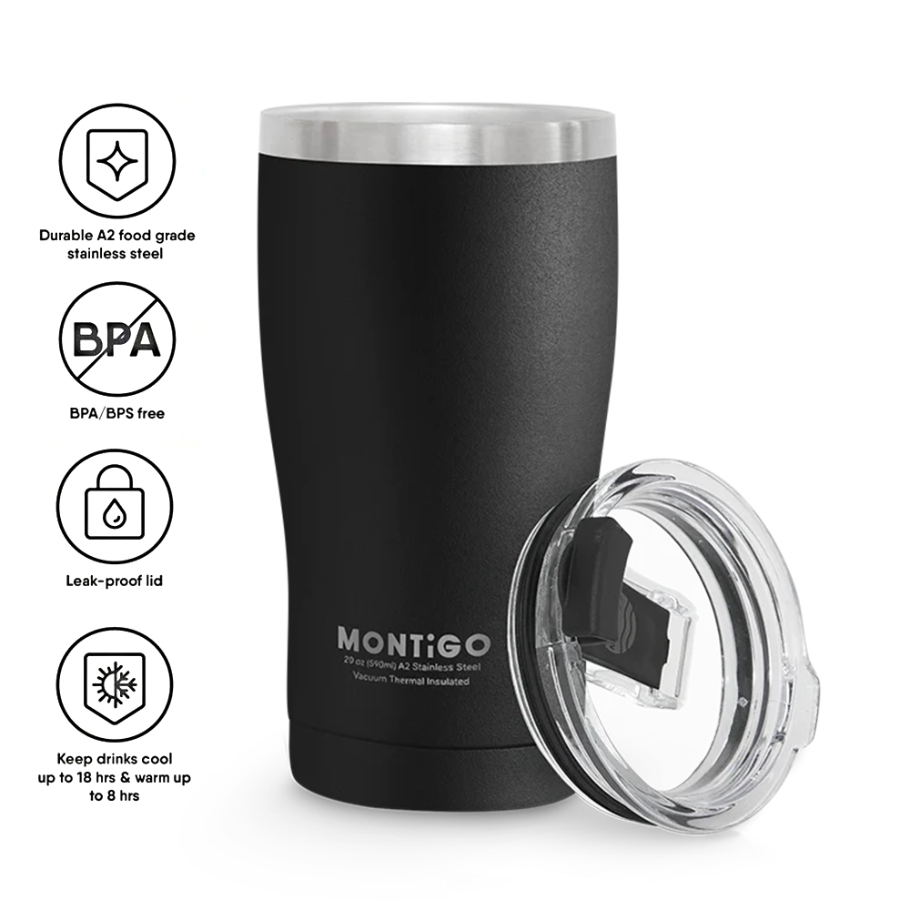 Montigo Knight's Tumbler (590ml/20oz) - Durable Stainless Steel ...