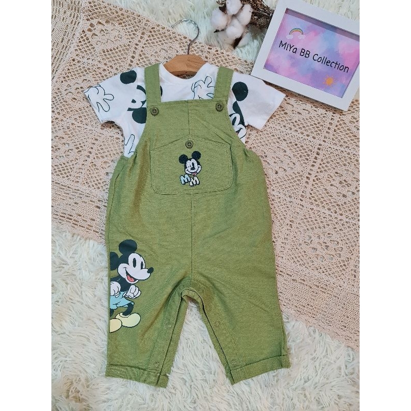 Baby Kids Boy Primark Micky Overall Set Tshirt Pants Baku Jalan Budak ...