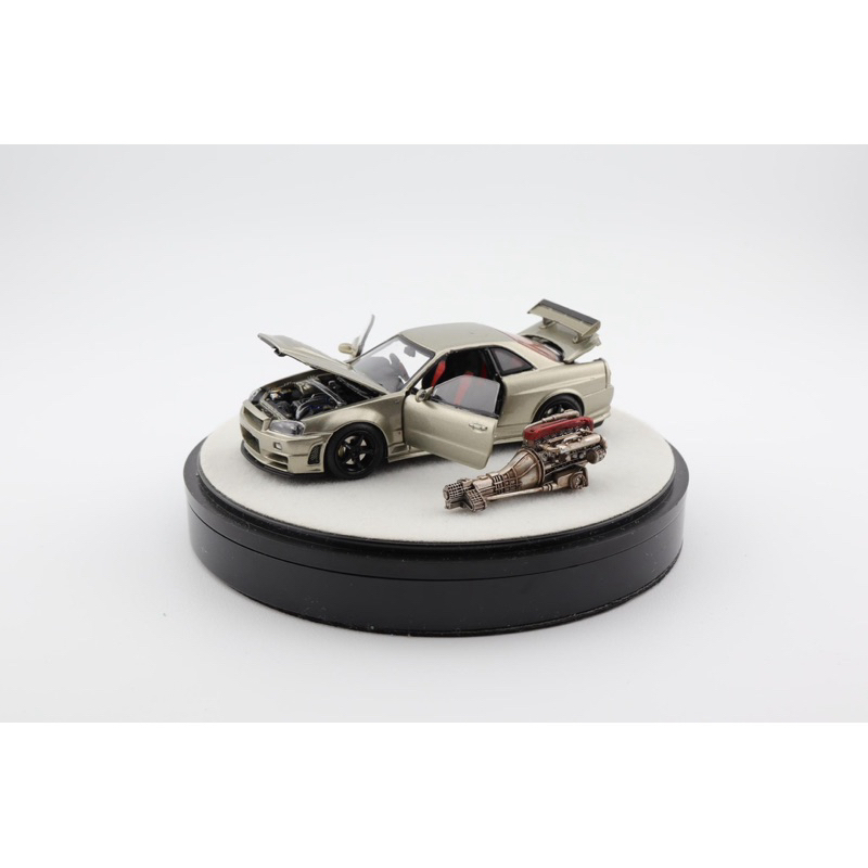 1:64 PGM x ONE MODEL NISSAN GT-R (R34) Z-TUNE JADE GREEN