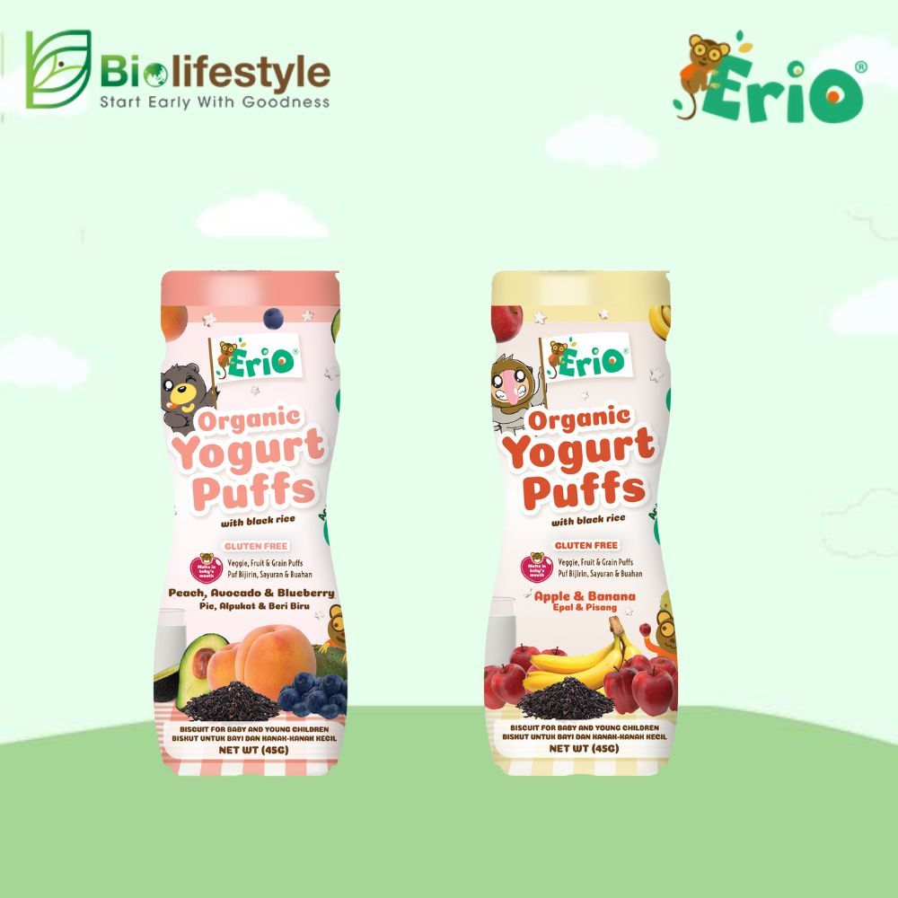 Erio Organic Black Rice Yogurt Puffs 45g | Shopee Malaysia