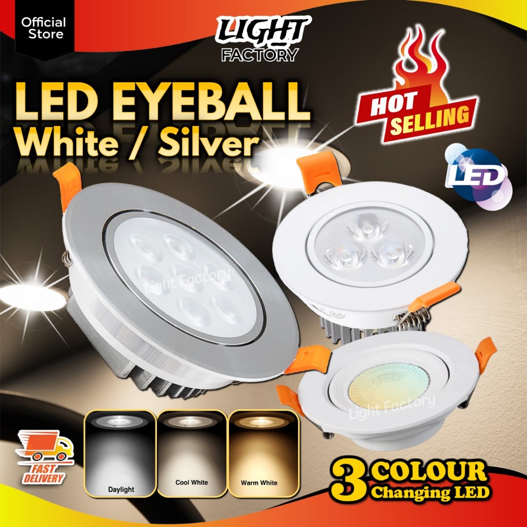 HOT LED Recessed Eyeball 3W 7W LED Spotlight Recessed Light