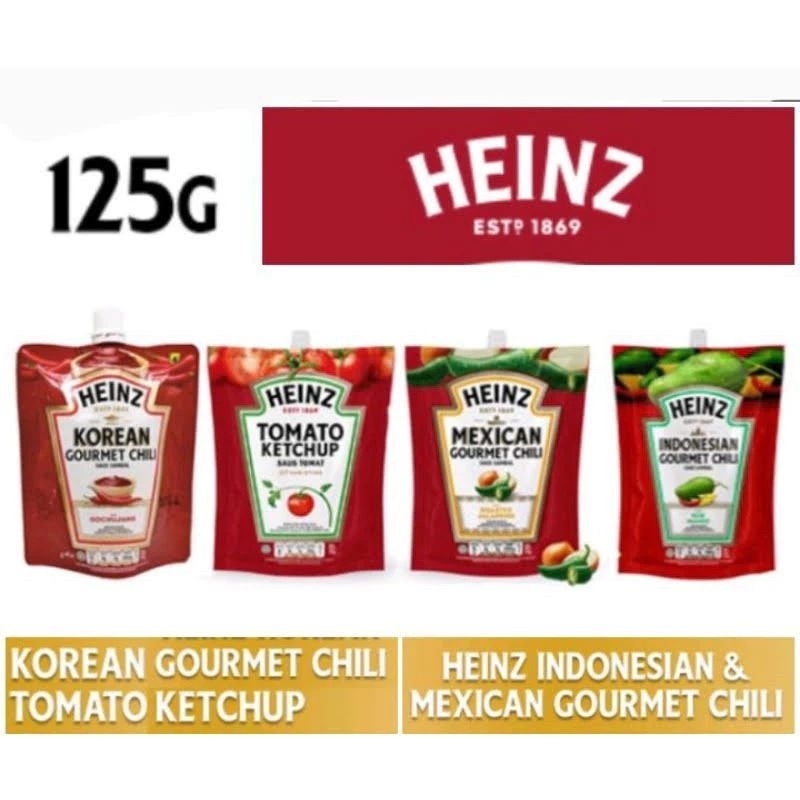 HEINZ SAUCE PRODUK HALAL INDONESIA 125G PELBAGAI PERISA TOMATO PASTE ...