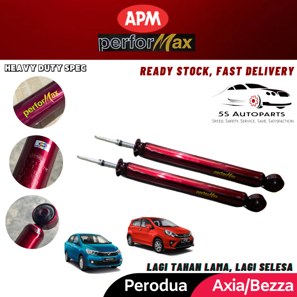 APM Performax Perodua Axia / Bezza Rear Heavy Duty Sport Absorber Set ...