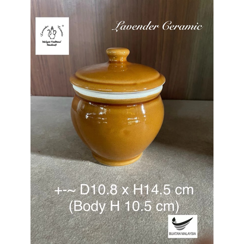 🇲🇾#4(S) 1 set atau 2 sets Seramik Bekas Garam H13.5cm, Ceramic Canister ...