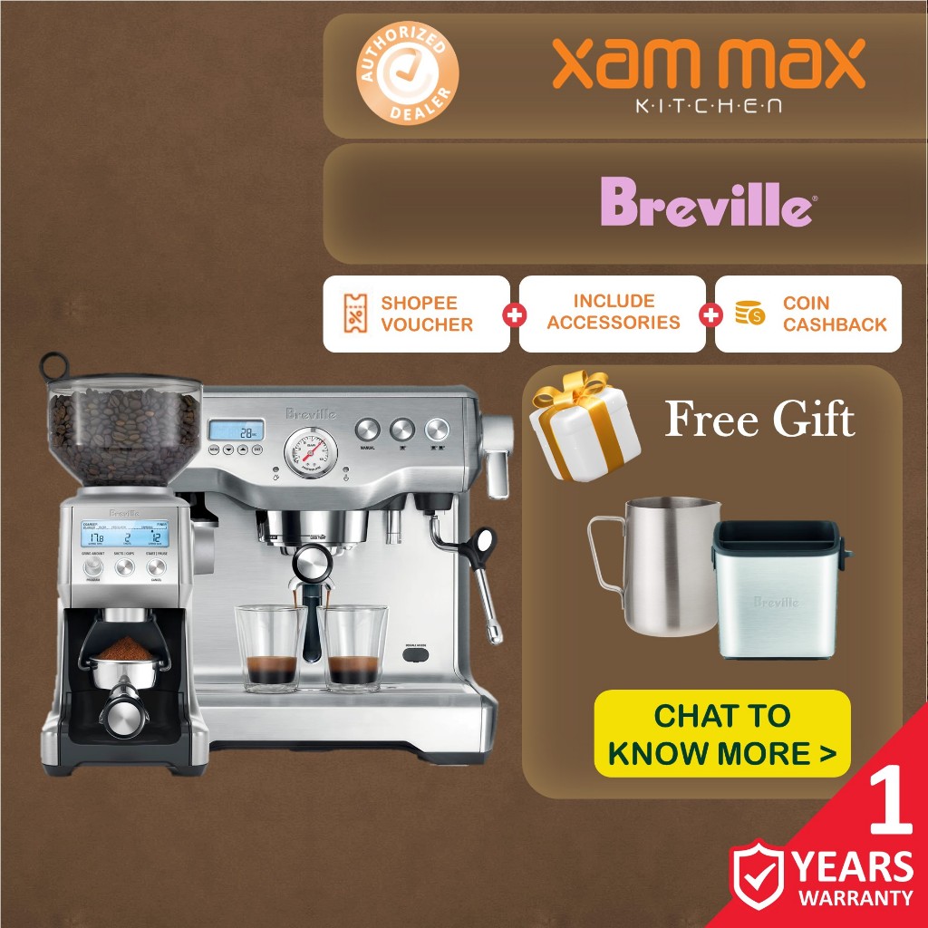 Breville BES920 The Dual Boiler Coffee Maker / Coffee Machine Espresso Shopee Malaysia