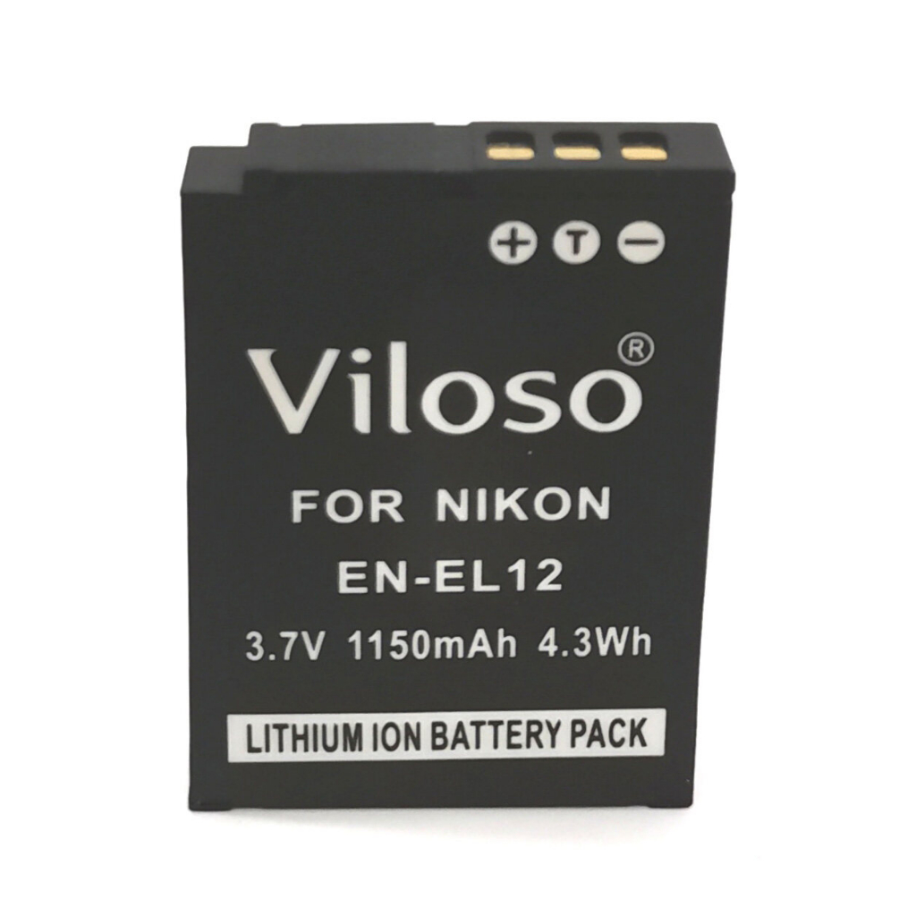 Viloso EN-EL12 ENEL12 Li-ion Battery for Nikon CoolPix S610 S610c S70 ...