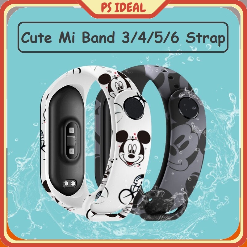 NEW STOCK Xiaomi Mi band 5 6 Mickey Mouse Design Mi Band 4 Cute Cartoon Mickey Mouse Strap Mi Band 3 Silicone Strap Shopee Malaysia