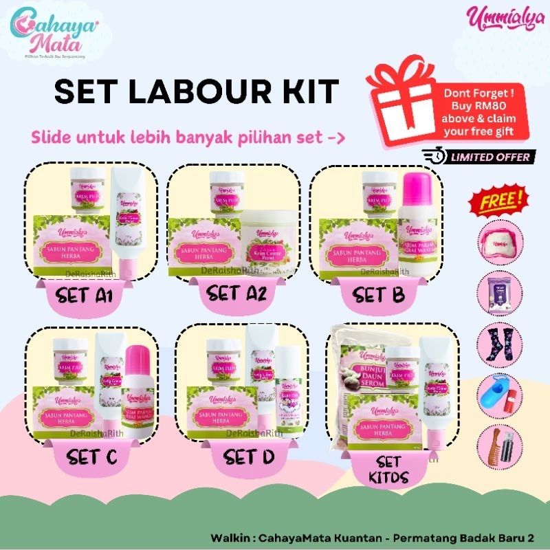 Set Labour Kit Ummialya Set Pantang Bersalin Umialya Pilis Param