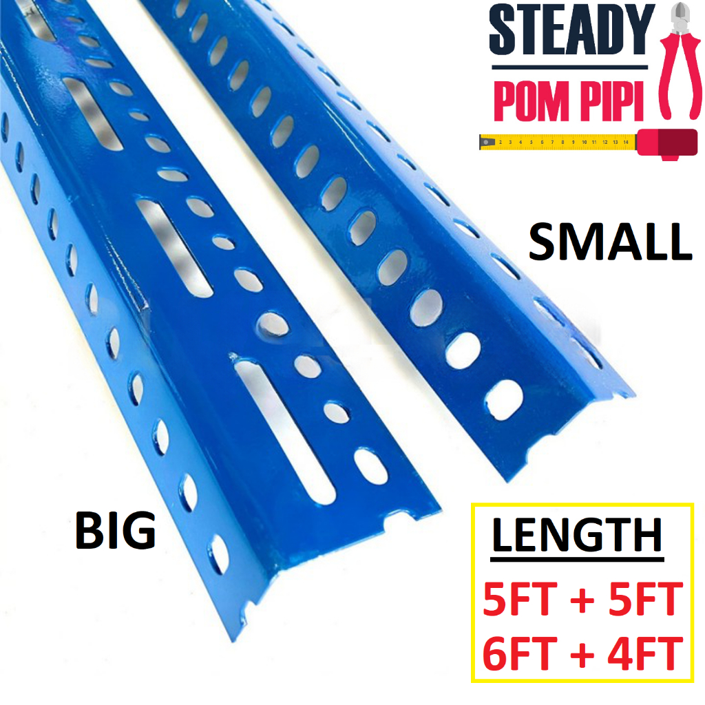 5FT+5FT SLOTTED ANGLE BAR / 6FT+4FT KAKI RACK BESI / KAKI RACK BESI ...