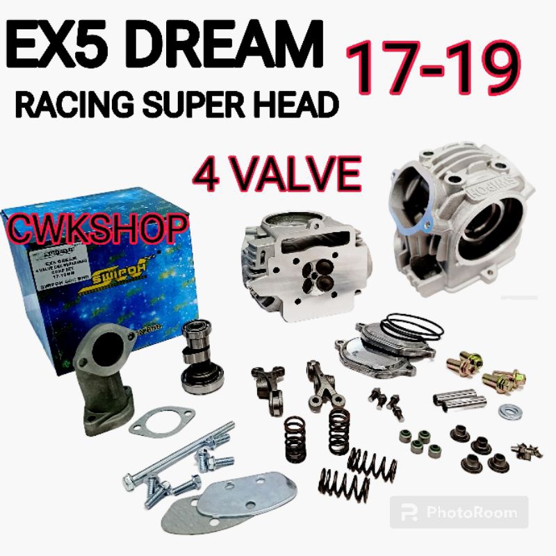 EX5 DREAM EX5 CLASS K100 RACING SUPER HEAD 17/19 SWIPOH FULL SET ...