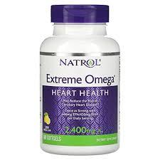 Natrol, Extreme Omega, Lemon, 2,400 mg, 60 Softgels (1,200 mg per ...