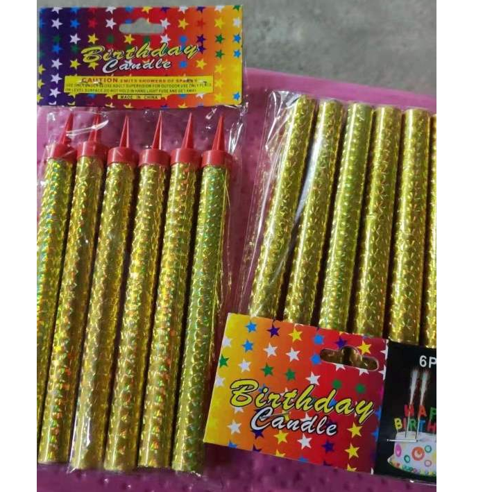 15cm Fireworks Birthday Candle Sparkle Candle Fire Candle 6pcs 烟花蜡烛 ...
