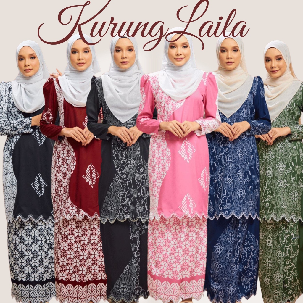 NEW ARRIVAL BAJU KURUNG LAILA BAJU KURUNG RAYA 2024 KURUNG MODEN ...