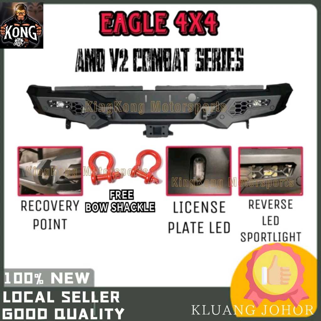 EAGLE AMD V2 REAR BULL BAR BELAKANG 4X4 NAVARA PRO4X HILUX REVO ROCCO ...