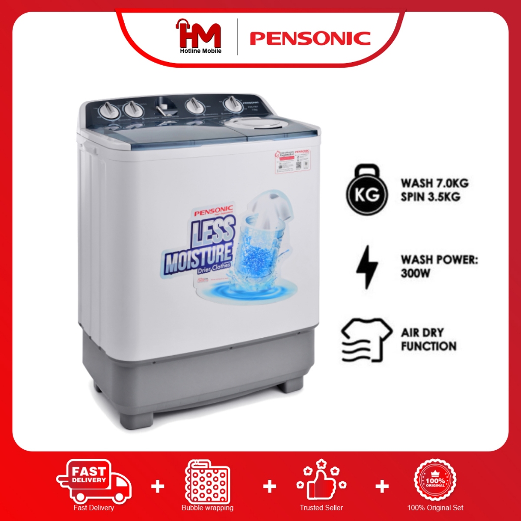 Pensonic PWS-7007 7KG Semi Auto Washer | Washing Machine | Shopee Malaysia