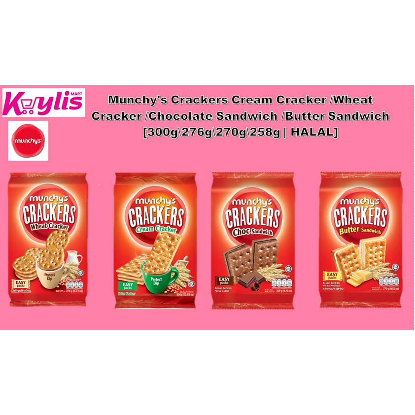 Munchy's Crackers Cream Cracker /Wheat Cracker /Chocolate Sandwich ...