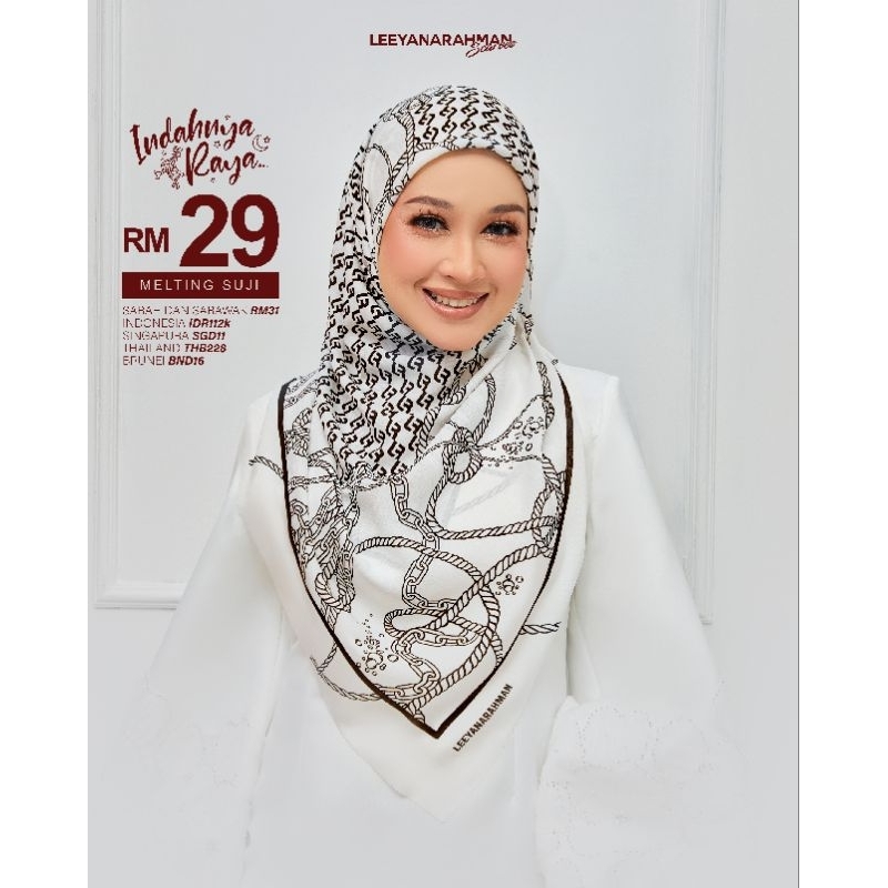 [🔥SALE 4 HELAI RM100 🔥] Leeyana Rahman Indahnya Raya 2024 Tudung Bawal ...