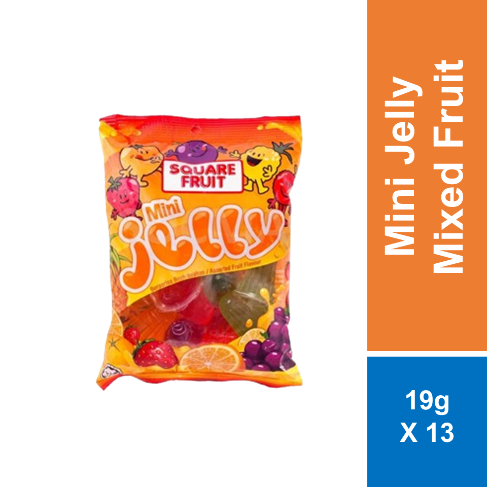 Square Fruit Mini Jelly Mixed Fruit 13x19g | Shopee Malaysia