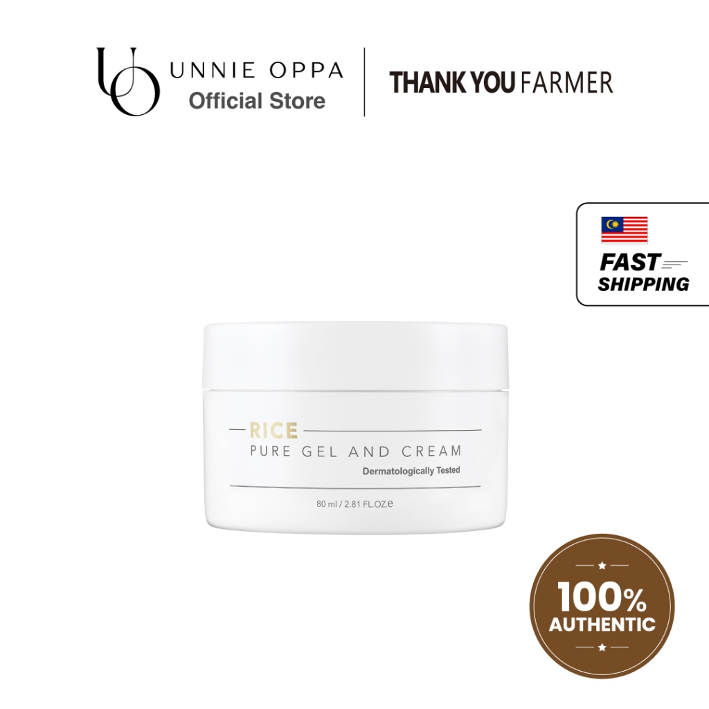 THANK YOU FARMER Rice Pure Gel And Cream (80ml) | Shopee Malaysia