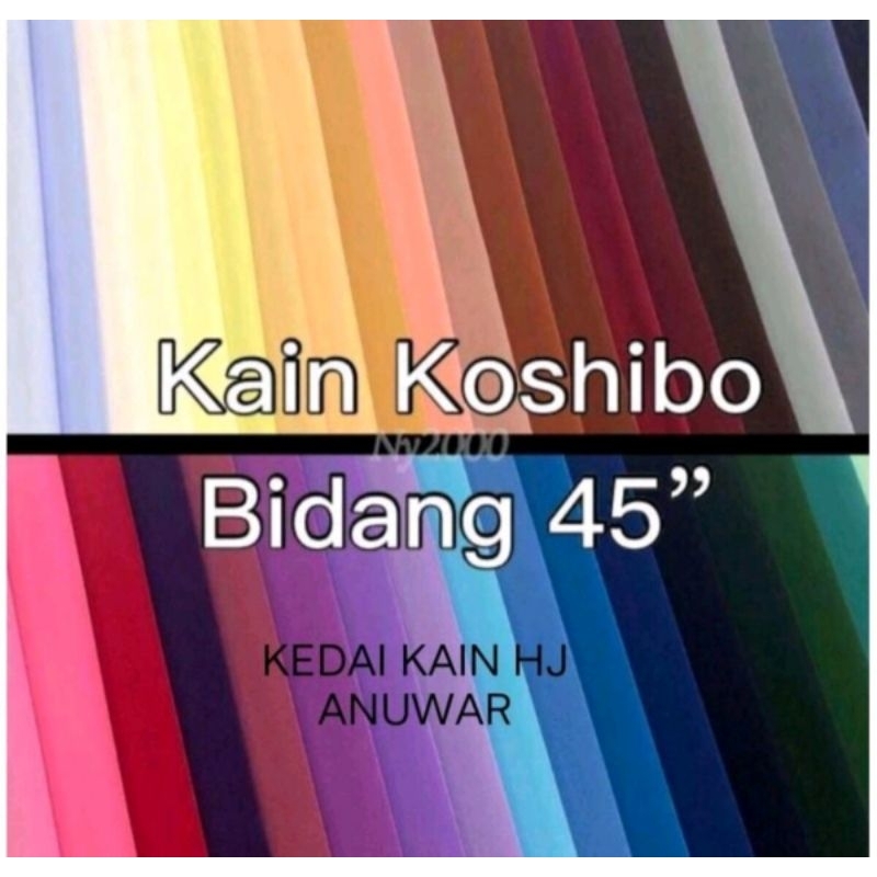 Kain gulung meter,kain koshibo bidang 45 inci,kain sekolah | Shopee ...