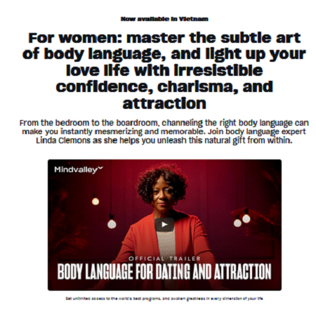 (MindValley) Body Language for Dating & Attraction by Linda Clemons ...