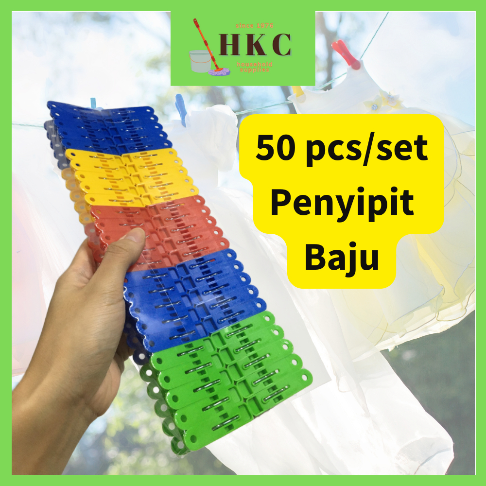 50pcs Penyepit Baju Cloth Clip Clothes Peg 衣夹 | Shopee Malaysia