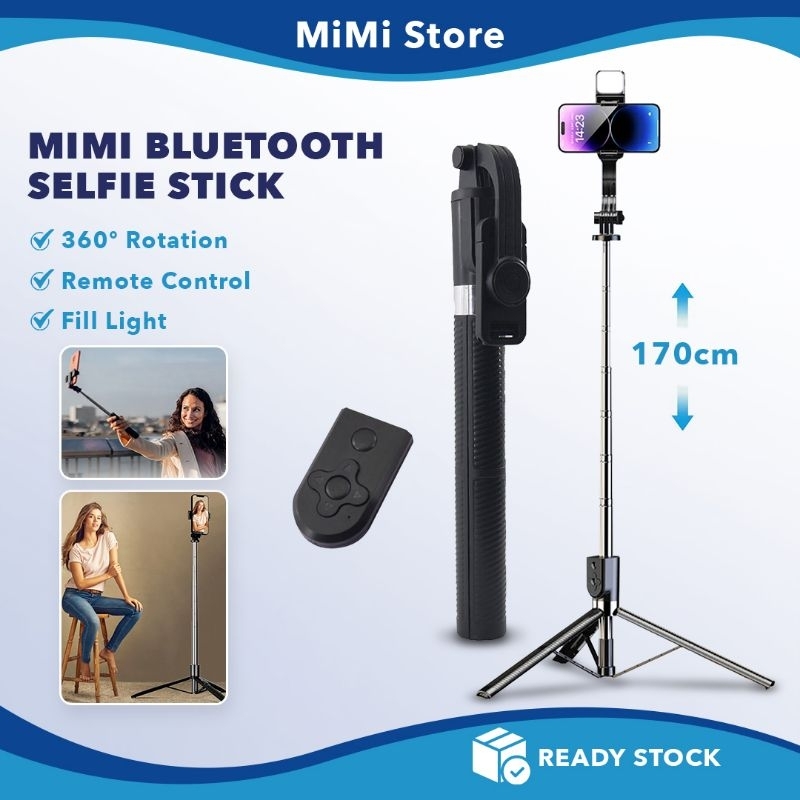 MiMi YT06 170cm Selfie Stick Tripod Mobile Phone Holder Monopod