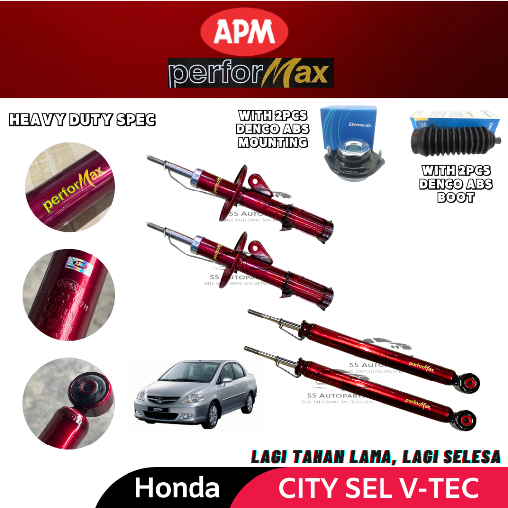 APM Performax Honda City Sel V-Tec Front /Rear Heavy Duty Sport ...