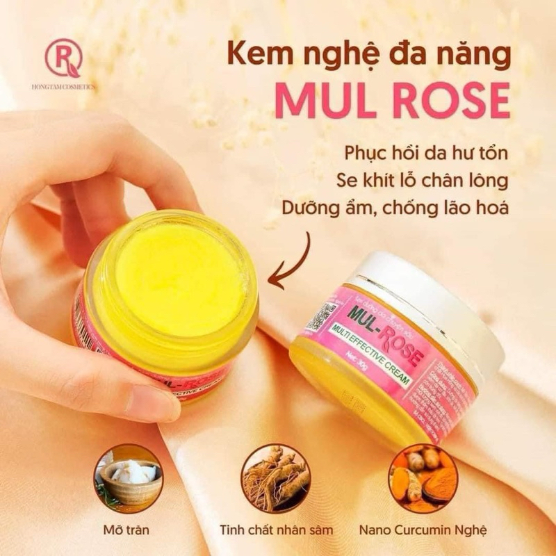 Mulrose MultiPurpose Turmeric Cream 30g Skin Care, Reduce Acne, Fade