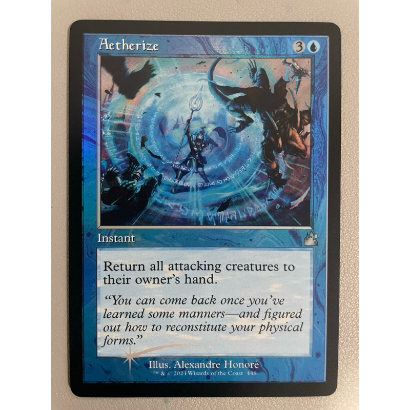 MTG:Ravnica Remastered (RVR) 448 U - Aetherize (Retro Frame Foil ...